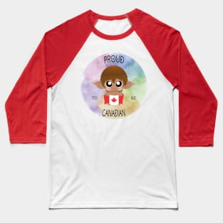 Proud to be Canadian (Sleepy Forest Creatures) Baseball T-Shirt